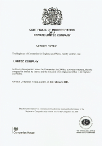 Certificate of incorporation