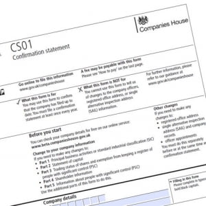 Companies House form CS01 to file confirmation statement